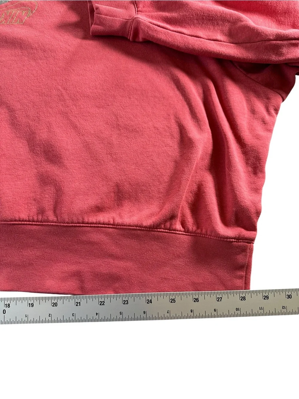 Nike Plus Women's Coral-Red Crewneck Sweatshirt with Glitter Logo 3X
